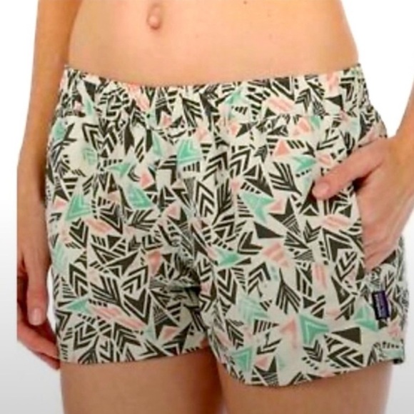 Patagonia Pants - PATAGONIA‎ BARELY BAGGY QUIVER AND QUILL SHORTS WOMENS SIZE MEDIUM DRAWSTRING